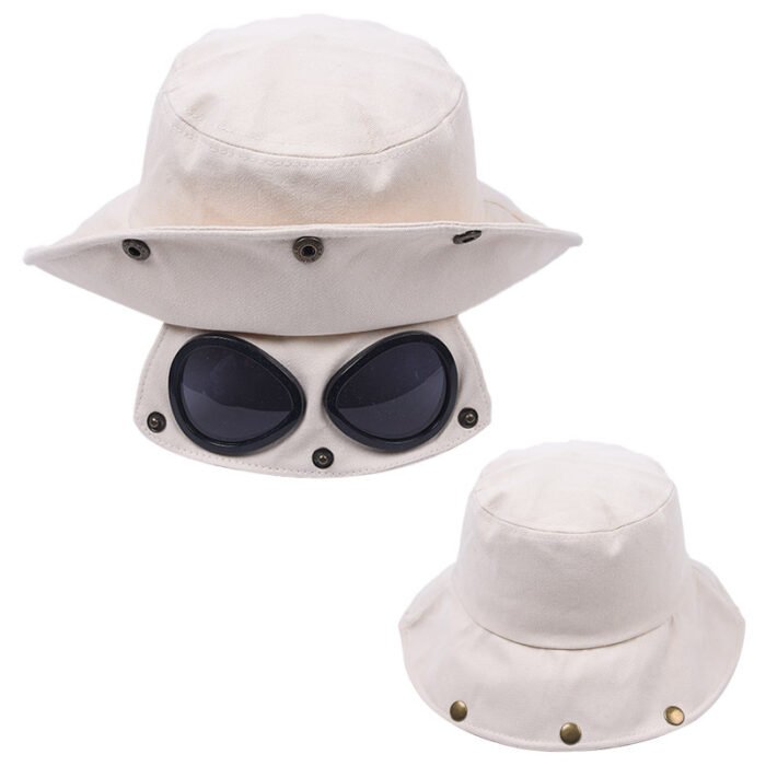 Funny Hip Hop Sunshade Sunglasses Bucket Hat - Image 7