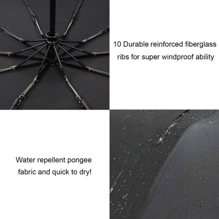 Wind Resistant Folding Automatic Umbrella Rain Women Auto Luxury Big Windproof Umbrellas Rain For Men Black Coating 10K Parasol - Image 4