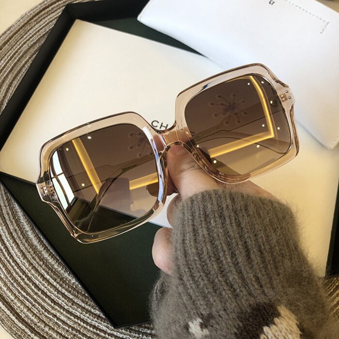 Sunglasses Female Big Face Sunglasses Round Face Sunshade - Image 5
