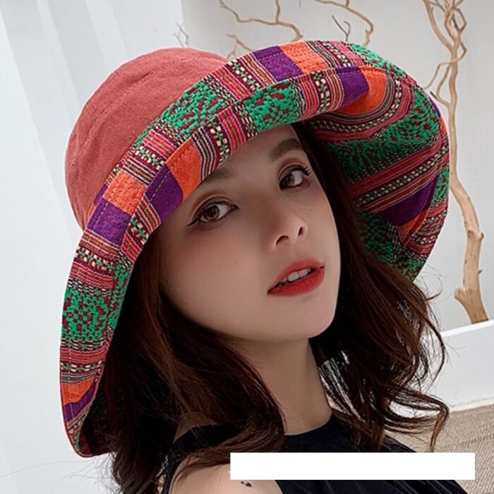 Sun Hat Women's big eaves summer Korean versatile hat fisherman's hat Japanese face covering sun hat foldable sun hat - Image 1