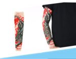 Men's Sunscreen Flower Arm Tattoo Ice Silk Sleeves - Image 3