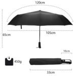 Wind Resistant Folding Automatic Umbrella Rain Women Auto Luxury Big Windproof Umbrellas Rain For Men Black Coating 10K Parasol - Image 6