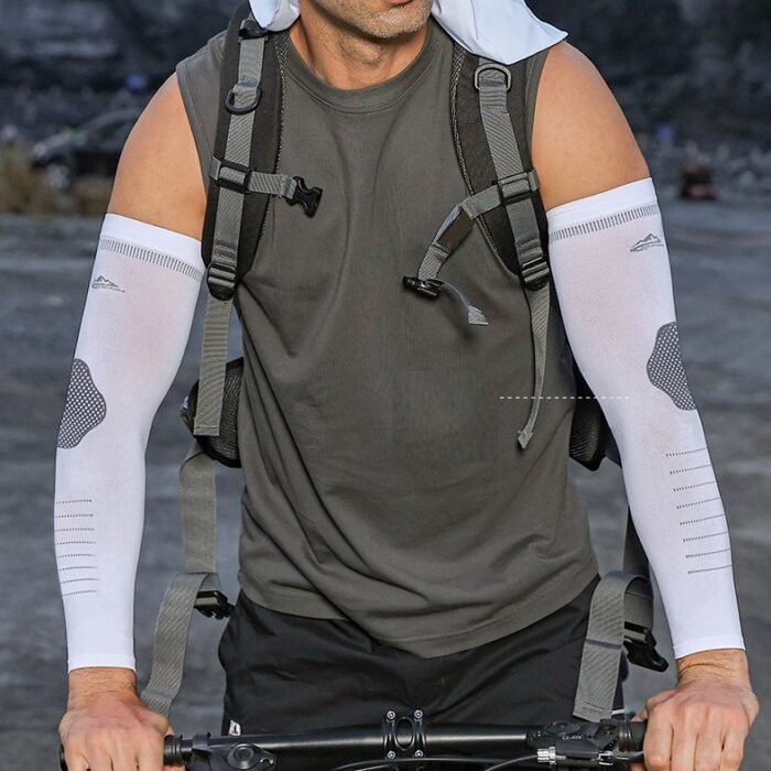 Men's Outdoor Sports Summer Ice Silk Sunscreen Sleeves - Image 3