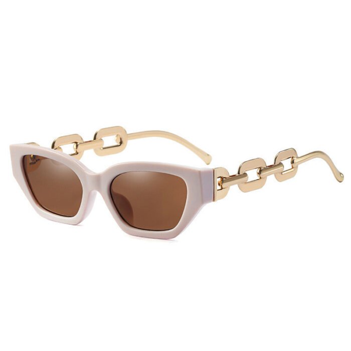 Small Frame Personalized Chain Temples Sunshade Sunglasses - Image 5