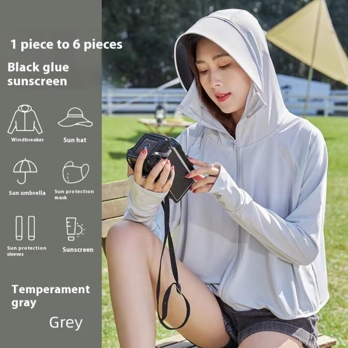 Women's Fashionable Thin Cycling Sun Protection Clothing - Image 8