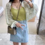 Sun Protection Clothing With Silk Scarf Women's Sun Protection Sleeves - Image 10