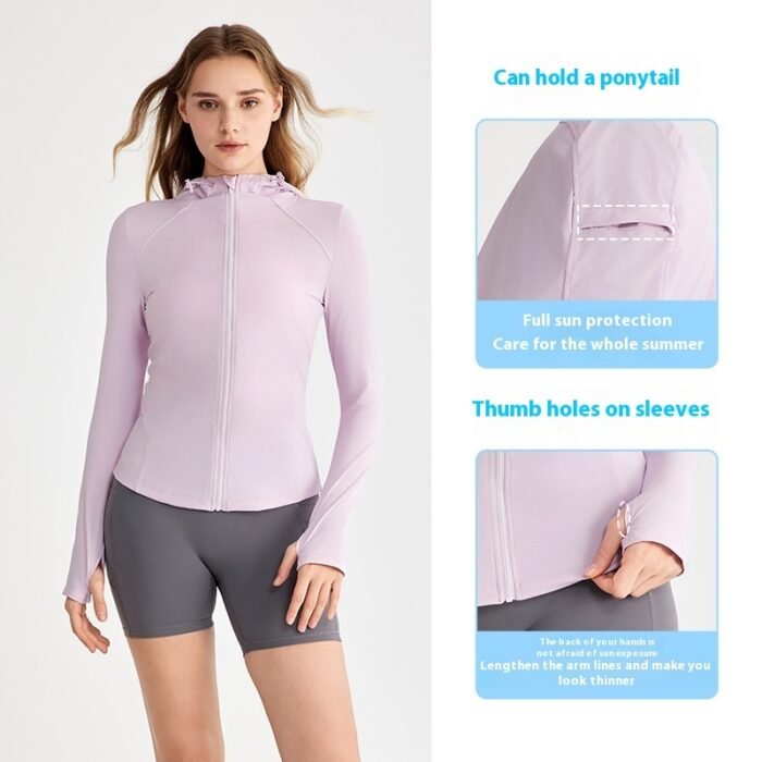 Slim-fit Sun Protection Clothing Women's UV Protection Hooded Sun Protection - Image 2