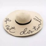 Letter Big Brimmed Straw Hat Vacation Beach Sun Hat Sun Hat - Image 2