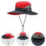 Bucket Hat Women's Summer Outdoor Sun Hat Exposed Ponytail Sun Hat Sun Protection Hat - Image 7
