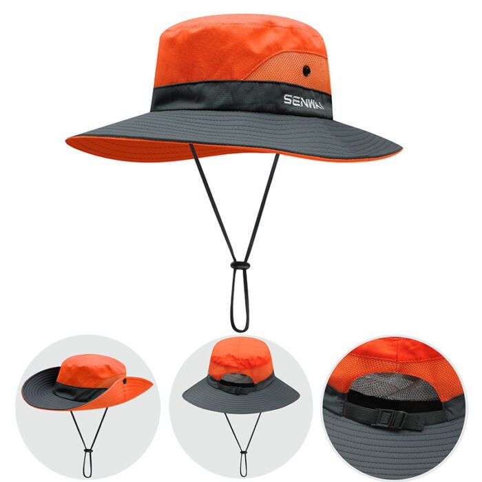 Bucket Hat Women's Summer Outdoor Sun Hat Exposed Ponytail Sun Hat Sun Protection Hat - Image 6