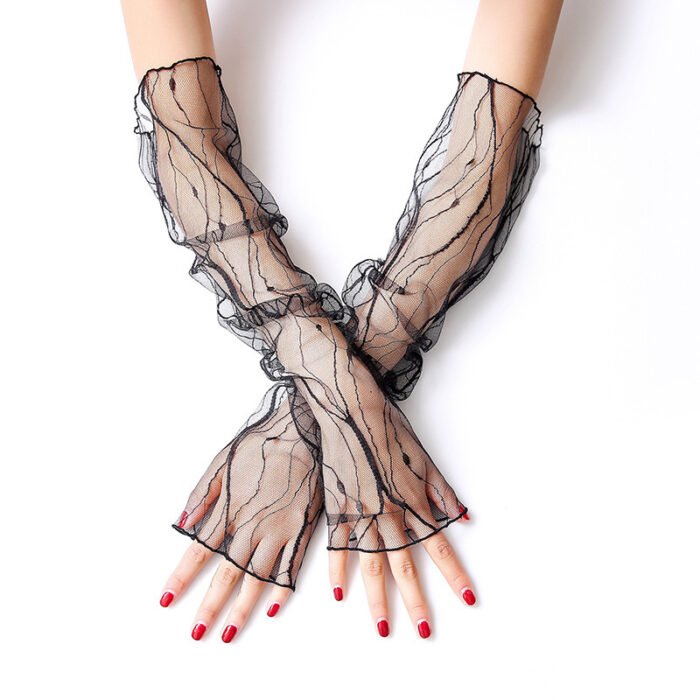 Summer Ice Silk Sleeves Women's Lace Driving Thin Arm Guards - Image 9