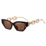 Small Frame Personalized Chain Temples Sunshade Sunglasses - Image 4