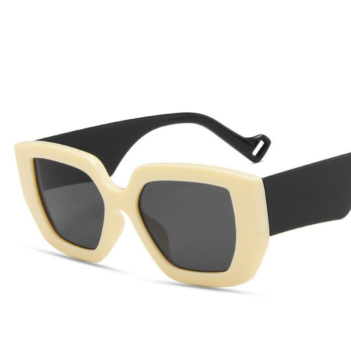 Side Sunglasses Personality Polygon Contrast Sunglasses Retro Sunglasses - Image 2