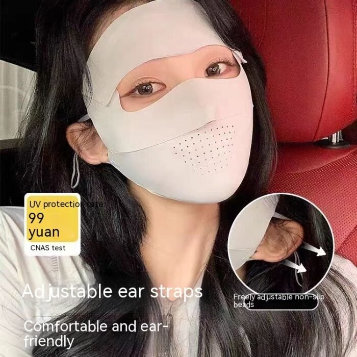 Facekini Full Face Sunscreen Mask Breathable Thin Ice Silk - Image 2