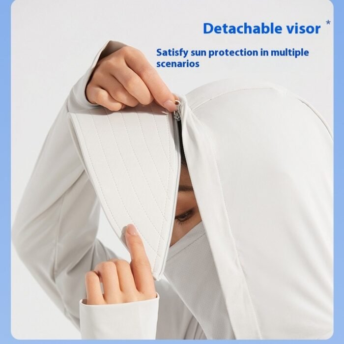 Ice Silk Big Brim Detachable Face Cover Ultraviolet-proof Sun-protective Clothing - Image 3