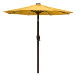 Danlong Promotion Outdoor 7ft Garden Camping Solar Panel LED Patio Umbrella Parasol With Tilt - Image 5