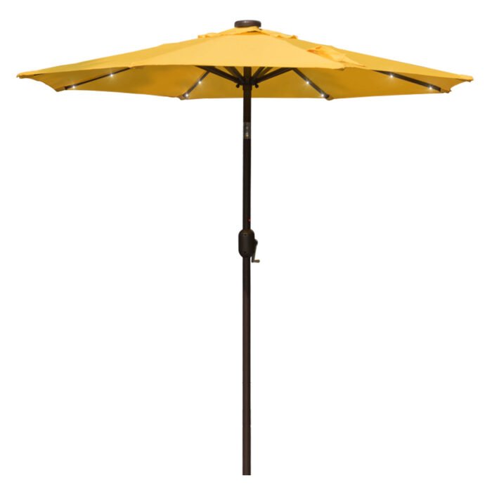 Danlong Promotion Outdoor 7ft Garden Camping Solar Panel LED Patio Umbrella Parasol With Tilt - Image 5