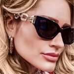 Small Frame Personalized Chain Temples Sunshade Sunglasses