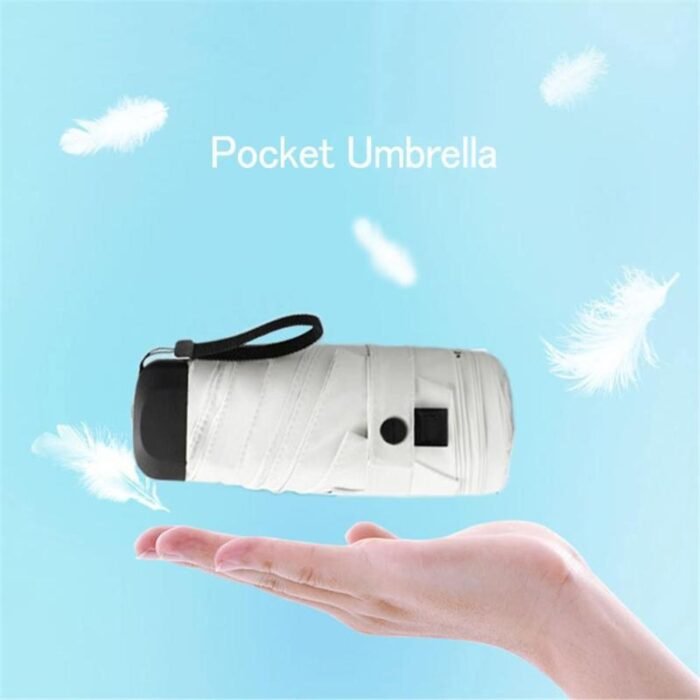 Portable Anti-UV Pouch Mini Umbrella Rain Women Windproof Durable 5 Folding Sun Umbrellas Portable Solar Female Parasol - Image 4