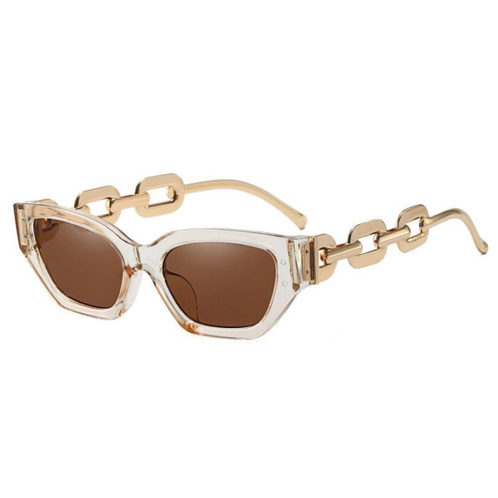 Small Frame Personalized Chain Temples Sunshade Sunglasses - Image 7