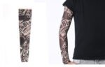 Men's Sunscreen Flower Arm Tattoo Ice Silk Sleeves - Image 4
