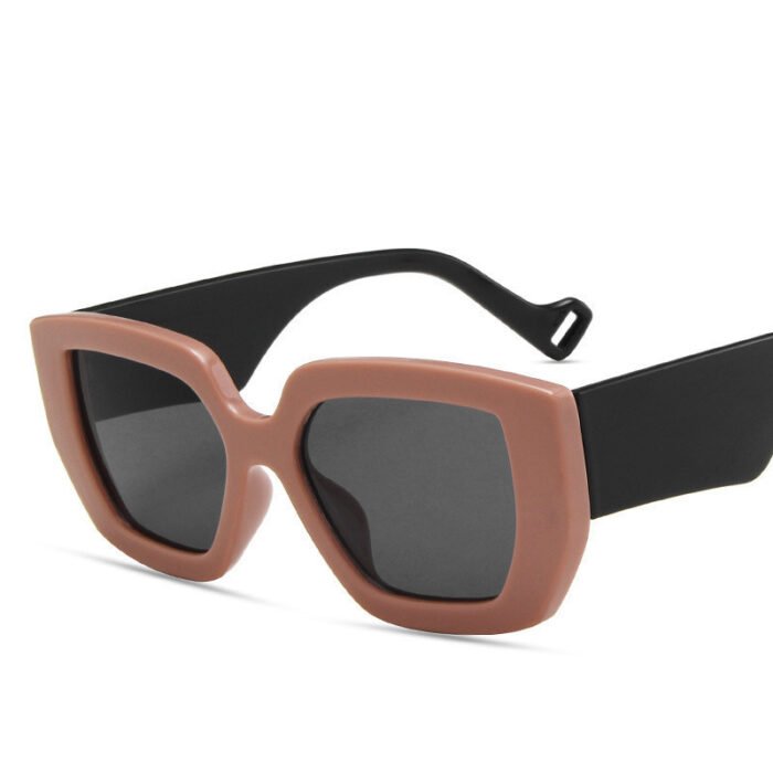 Side Sunglasses Personality Polygon Contrast Sunglasses Retro Sunglasses - Image 5