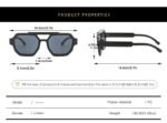 Polygon Double Beam Sunglasses Pilot Sunshade Sunglasses - Image 8