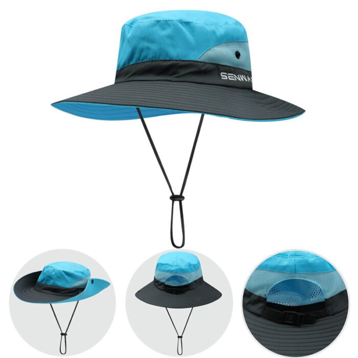 Bucket Hat Women's Summer Outdoor Sun Hat Exposed Ponytail Sun Hat Sun Protection Hat - Image 10