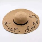 Letter Big Brimmed Straw Hat Vacation Beach Sun Hat Sun Hat - Image 4