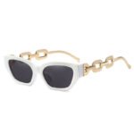Small Frame Personalized Chain Temples Sunshade Sunglasses - Image 3