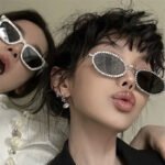 Full Diamond Oval Frame Hot Girl High-end Sunshade Sunglasses