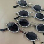 Full Diamond Oval Frame Hot Girl High-end Sunshade Sunglasses - Image 2