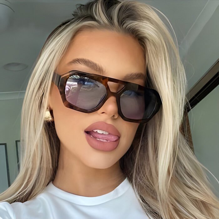 Ins Big Frame Leopard Sunglasses Summer Sunshade Beach Vacation Glasses - Image 3