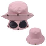 Funny Hip Hop Sunshade Sunglasses Bucket Hat - Image 3