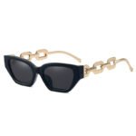 Small Frame Personalized Chain Temples Sunshade Sunglasses - Image 2
