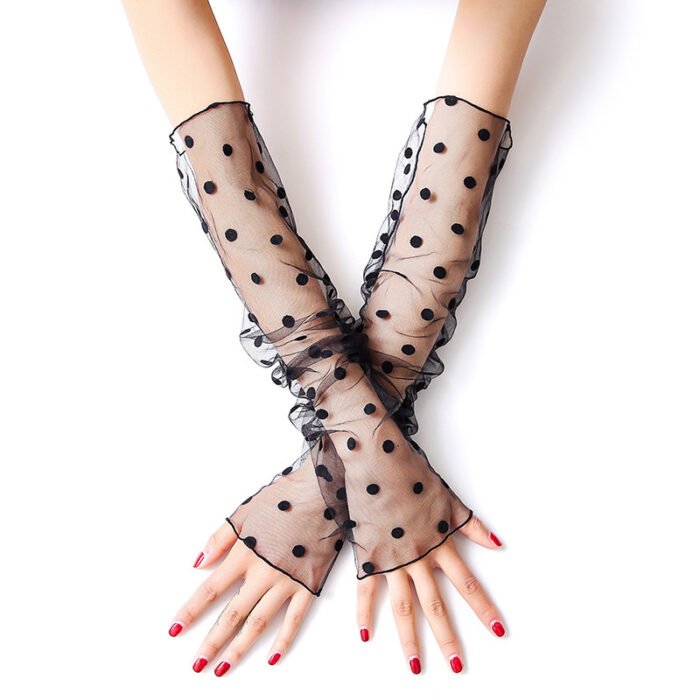 Summer Ice Silk Sleeves Women's Lace Driving Thin Arm Guards - Image 4