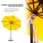 Danlong Promotion Outdoor 7ft Garden Camping Solar Panel LED Patio Umbrella Parasol With Tilt - Image 4