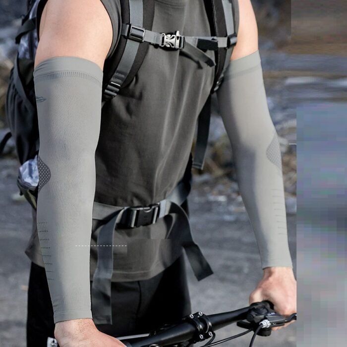 Men's Outdoor Sports Summer Ice Silk Sunscreen Sleeves - Image 4