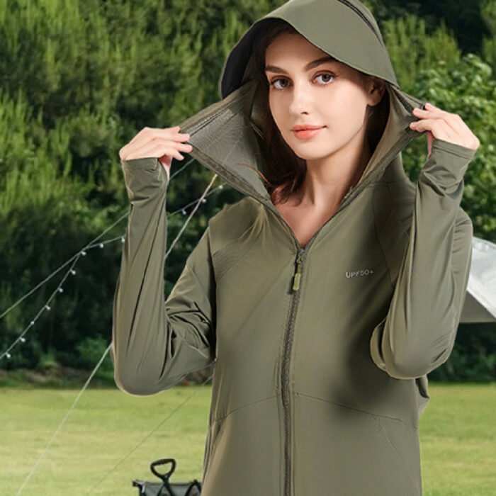 Women's Fashionable Thin Cycling Sun Protection Clothing - Image 1