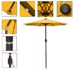 Danlong Promotion Outdoor 7ft Garden Camping Solar Panel LED Patio Umbrella Parasol With Tilt - Image 3