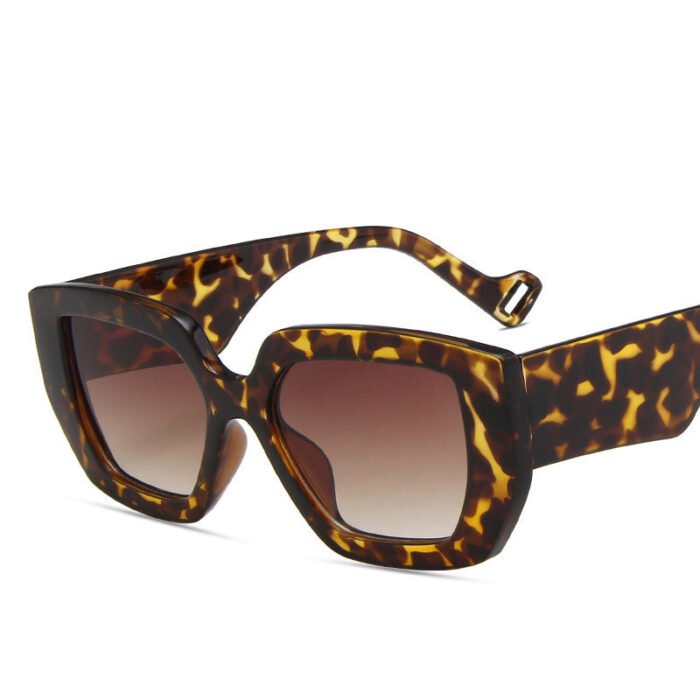 Side Sunglasses Personality Polygon Contrast Sunglasses Retro Sunglasses - Image 3