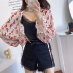 Sun Protection Clothing With Silk Scarf Women's Sun Protection Sleeves - Image 3