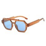 Polygon Double Beam Sunglasses Pilot Sunshade Sunglasses - Image 2