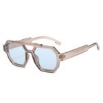 Polygon Double Beam Sunglasses Pilot Sunshade Sunglasses - Image 3