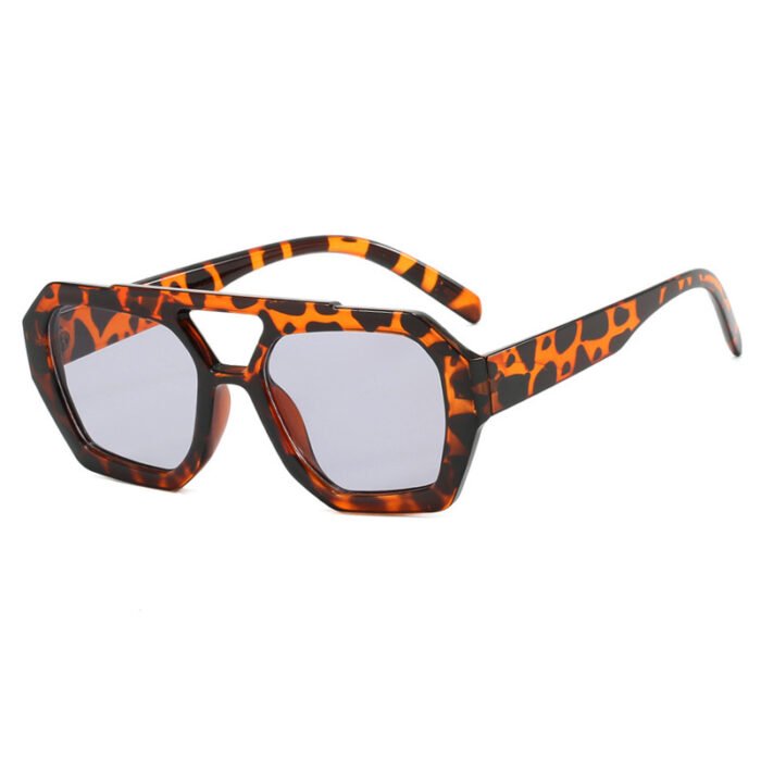 Ins Big Frame Leopard Sunglasses Summer Sunshade Beach Vacation Glasses - Image 4